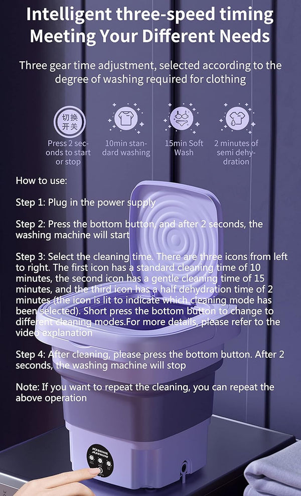 Flexiwash™ Compact Foldable Washing Machine