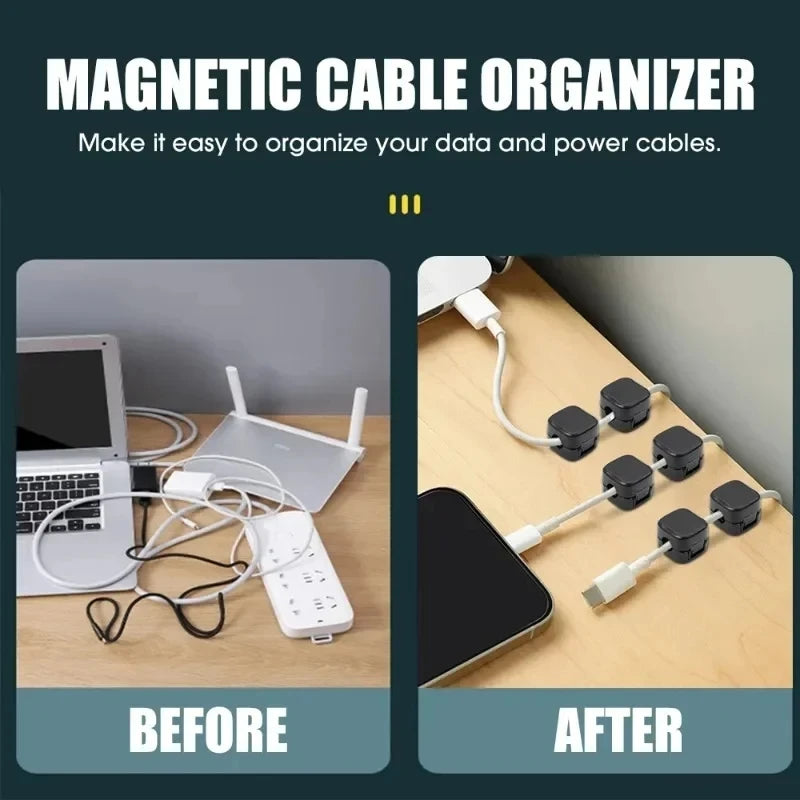 Transform Your Space with the Magnetic Cable Clip - The Ultimate Adhesive Wire Keeper and Cord Organizer for Home and Office!